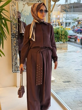 Gömlek ve Pantolon İkili Takım Bordo