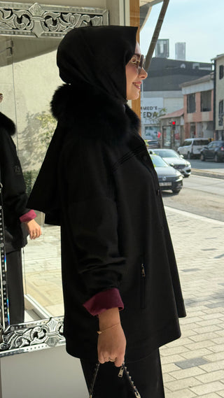 Kürklü Takım Siyah
