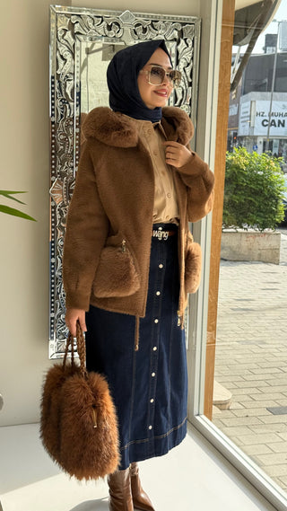 Angora Hırka Kahverengi