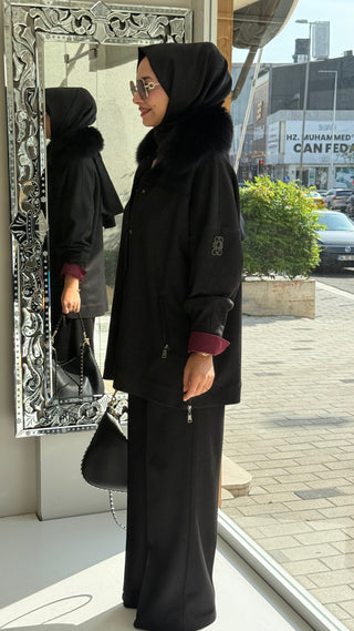 Kürklü Takım Siyah