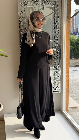 Bluz Pantolon İkili Takım Siyah