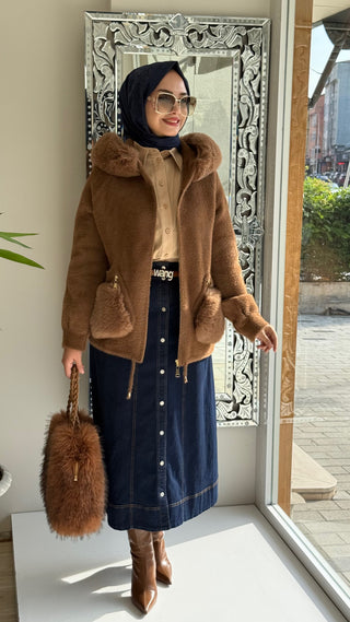 Angora Hırka Kahverengi