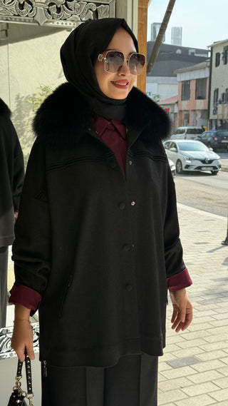 Kürklü Takım Siyah