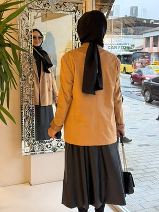 İthal Blazer Ceket Taba