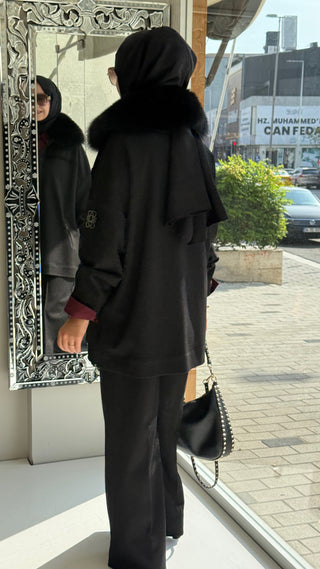 Kürklü Takım Siyah
