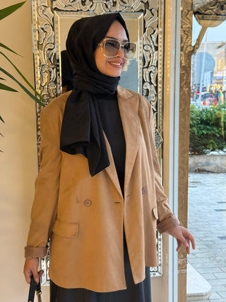 İthal Blazer Ceket Taba
